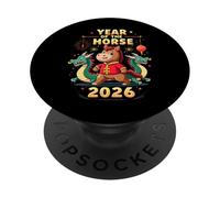 Chinese New Year 2026 Year of The Horse PopSockets PopGrip Adhesivo