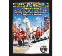 CHINESE NEW YEAR AI: Awakening of the Platinum Horse: Futuristic Coloring Book for Adults and Teens with 60 Designs for Stress Relief and Creative Relaxation