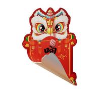 Chinese New Year Cat Scratching Pad - Wall Mounted Hanging Scratcher Mat For Indoor Cats, Festive Lion Dance Carpet Toy | Furniture Protector from Claws For Sofa Door, Kitten Grinding Board Gift Red