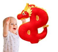 Chinese New Year Dragon, Year of The Dragons Stuffed Toy, Plush Festive Lunar New Years Decoration, Cuddly Souvenir for Spring Festival Celebrations, 13.78 Inches