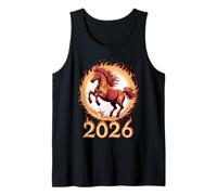 Chinese New Year Fire Horse Lunar Zodiac 2026 Camiseta sin Mangas