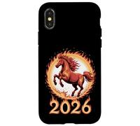 Chinese New Year Fire Horse Lunar Zodiac 2026 Carcasa para iPhone X/XS