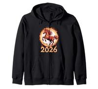 Chinese New Year Fire Horse Lunar Zodiac 2026 Sudadera con Capucha