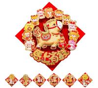 Chinese New Year-Fu Character Stickers, 2026 Year of The Horse Door Stickers, Vibrant Spring Festival Sticker Holiday Decor Party Favors for Home, Entryway, Wall, Window