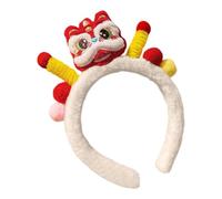 Chinese New Year Headband, Lunar New Year Hair, Plush Lions Headband, Lions Dance Headdress, New Year Headwear, Plush Cartoon Headband, Plush Lions Dance Headband For Lunar New Year