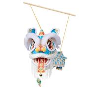 Chinese New Year Lantern Kit - Lion Dance Holiday Decoration for Party | Cultural Red Paperwork with DIY Crafting Supplies & Battery Operated LED Bulbs for School, Restaurant, Home and Parade