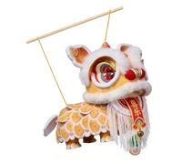 Chinese New Year Lantern Kit - Lion Dance Holiday Decoration for Party | Cultural Red Paperwork with DIY Crafting Supplies & Battery Operated LED Bulbs for School, Restaurant, Home and Parade