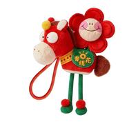 Chinese New Year Ornament - Year of the Horse Plush Charm, Soft Stuffed Animal Doll Pendant for Handbag Backpack Purse | Soft Plush Material with Auspicious Design | Ideal Travel Commuting Outdoor