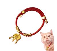 Chinese New Year Pet Collar, Year of Snake Dog Collar, Adjustable Chinese Pet Collar, Lucky Red Pet Necklace, Cat Collar for New Year, Festive Dog Collar for Pets, Pet Neck Decor for Cats, Red New Yea