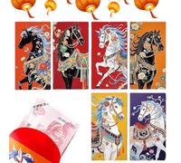 Chinese New Year Red Envelopes | 6-Piece Cash Packets - 2026 Spring Festival Red Pocket | for Wedding Christmas Birthday Home Gathering Family Friends Kids Adults