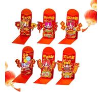 Chinese New Year Red Envelopes - 6 Pieces | Embossed 3D Horse Money Packets For Kids, Adults, Friends & Family, Ideal For Cash, Greeting Cards, Party, Spring Festival, Wedding, Holiday, Festive