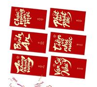 Chinese New Year Red Envelopes - Red Cash Bags, 6 Piece Vietnamese Luck Money Bag, Envelope Chinese New Year 2026 | For Good Luck Spring Festival Wedding Holiday Party Birthday