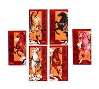 Chinese New Year Red Sobres - 6 piezas Thick Festive Blessing Packet 2026 - Red Money Sobres para niños adultos amigos familiares en efectivo tarjetas de fiesta de primavera festival de bodas