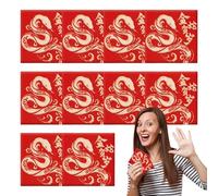 Chinese New Year Red Sobres, Gold-Stamped Lucky Sobres, Snake Design Money Sobres, Spring Festival Red Packet, Red Envelope for, Red Envelope for Cash, For Coin, Cash Or Small Items