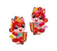Chinese New Year Sticker - Horse Decal | Flocking Window Graphic, Lunar Festival Decorative Wall Art Display, Celebration Entrance Backdrop Ornament Collection Series For Home Event
