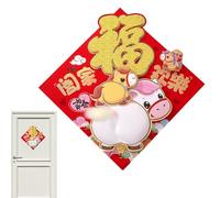 Chinese New Year Stickers, 3D Cute Chinese Cartoon Collectibles, Professional Grade Lunar New Year Decals, Sturdy High-Adhesion Resin-Effect Core, Traditional Cultural Security Guard with Modern Style