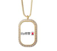 Chinese Online Words Videos Is Almost Over - Collar con colgante de diamante y cristal dorado