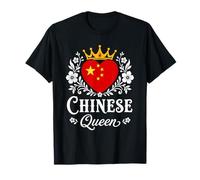 Chinese Queen China Flag Proud Chinese Woman Camiseta