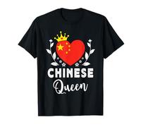 Chinese Queen China Flag Proud Chinese Woman Camiseta