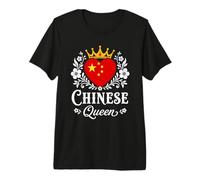Chinese Queen China Flag Proud Chinese Woman Camiseta Premium
