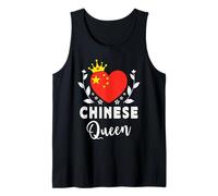 Chinese Queen China Flag Proud Chinese Woman Camiseta sin Mangas