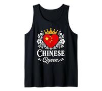 Chinese Queen China Flag Proud Chinese Woman Camiseta sin Mangas