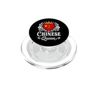 Chinese Queen China Flag Proud Chinese Woman PopSockets PopGrip para MagSafe
