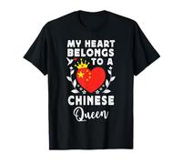 Chinese Queen Chinese Wife Girlfriend China Flag Camiseta