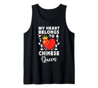 Chinese Queen Chinese Wife Girlfriend China Flag Camiseta sin Mangas