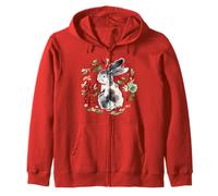 Chinese Rabbit New Year, The Cottage Core Bunny Sudadera con Capucha