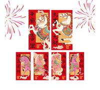 Chinese Red Envelopes - 2026 Horse Year for Holiday Greeting | Paper Material with Cute Design, Wedding Party Favor, Kids Girls Boys Gift, Friends Adults Celebration, Success Wealth Symbol