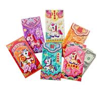 Chinese Red Envelopes - Festive Packet Set, Traditional Money Holder with Red Pocket Design, Decorative Cash Giving Collection, Blessing Gift Accessory for Kids Friends Family Employees