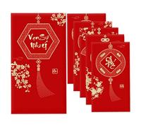 Chinese Red Envelopes - Money Packet Set for Gift Giving Celebrations | Traditional Paper with Gold Foil Embossed Design, Festival Angpao Style Envelopes for New Year Wedding Occasion