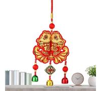 Chinese Red Festival Ornaments, 2025 New Year Home Decorations, Lunar New Year Wall Pendants, Chinese Blessing New Year Décor, Red Lantern Pendant Decorations for Home