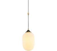 Chinese Retro LED Source Hanging Lamp - Circular Glass Copper Material Adjustable Pendant Light, Ceiling Lighting Compatible, Chandeliers