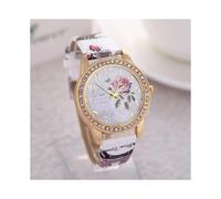 Chinese Rose Fashion PU Leather Women Quartz Watch Elegant Minimalist Wristwatch Pink