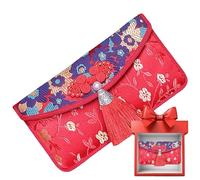 Chinese Silk Red Envelopes,Chinese Traditional New Year Red Packets, Large Size Traditional Packets | Chineses Reds Envelopes With Tassels | For Adults Elders Home Family Gathering Holidays Birthday