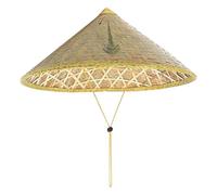 Chinese Straw Hat Breathable Waterproof - - Lightweight Stylish Wide Brim | Handmade Rattan Hat Lightweight Design Vintage Classic Style | | for Beach Vacation Travel Hiking Camping Outdoor Activities