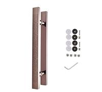 Chinese Style Door Handle Double-Sided, Sliding Barn Door Pull Bar Handle with Complete Kit, Stainless Steel Glass Entry Door Handle for Double Door (Color : A, Size : L
