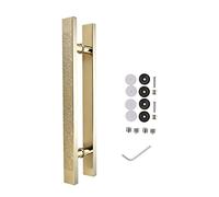 Chinese Style Door Handle Double-Sided, Sliding Barn Door Pull Bar Handle with Complete Kit, Stainless Steel Glass Entry Door Handle for Double Door (Color : B, Size : L