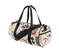 Chinese Style Elements - Elegante bolsa de viaje impermeable para yoga, color rojo y beige