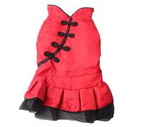 Chinese Style Qipao Pet Costume | Soft Cotton Cheongsam for Dogs/Cats | Traditional Puppy Clothes for Parties/Photos | Elegant Pet Apparel (XL)