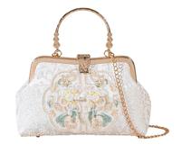 Chinese Styles - Bolso de mano bordado para mujer, bolso de noche con correa de cadena, bolso de mano para mujeres y niñas, bolso de noche, Versión A, One Size
