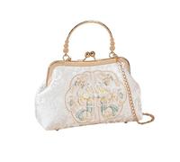 Chinese Styles - Bolso de mano bordado para mujer, bolso de noche con correa de cadena, bolso de mano para mujeres y niñas, bolso de noche, Versión B, One Size