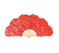 Chinese Styles - Elegante abanico de pétalos de peonía grande hecho a mano para bailarines, actuaciones y entusiastas de la cultura tradicional, abanico decorativo de interior