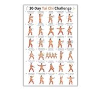 Chinese Taiji Walking Posture Metal Sign For Sunroom Wall-Art Gentle Exercise Reference Poster Active Aging Program Tin Sign 8 X 12 inch