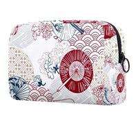 Chinese Tradition - Bolsa de cosméticos para mujer, bolsa organizadora de maquillaje grande con cremallera, multicolor, 18.5x7.5x13cm/7.3x3x5.1in, Neceser