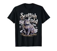 Chinese Traditional Art Scottish Fold Cat Coupari Camiseta
