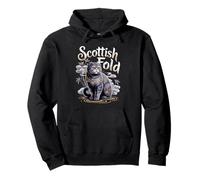 Chinese Traditional Art Scottish Fold Cat Coupari Sudadera con Capucha