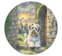 Chinesische Crested Dog 1000p Rompecabezas Redondo Adultos-Niños Los animaless Haustiers Cute Circular Puzzle Niños: TaHaustiere Portátil Juguete Edugatoivo Decoración Hogar 1000pcs (67.5x67.5cm)